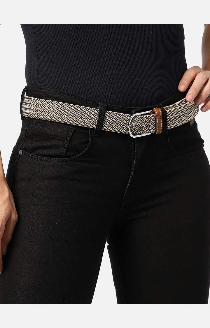 Haute Sauce By Campus Sutra White Woven Design Single Clothing Accessory