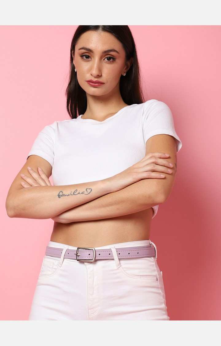 Women's Purple Solid Single Clothing Accessory