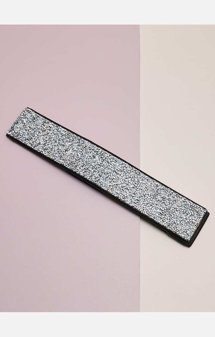 Women's Silver Textured Single Clothing Accessory