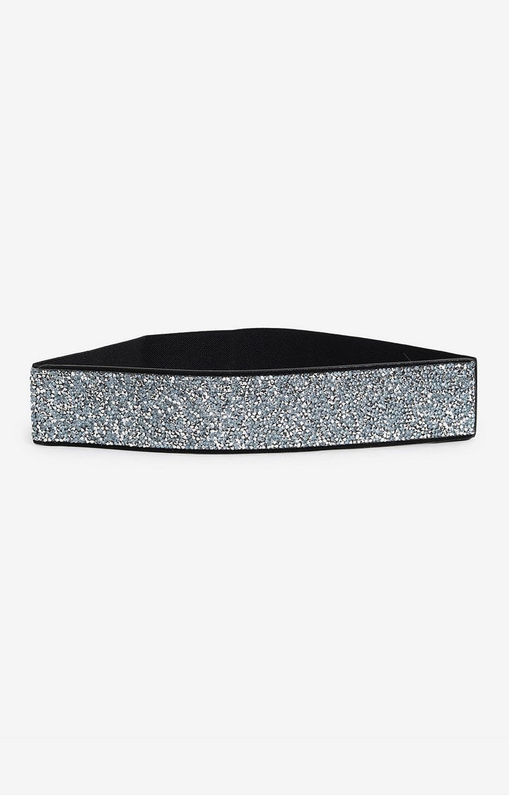 Women's Silver Textured Single Clothing Accessory