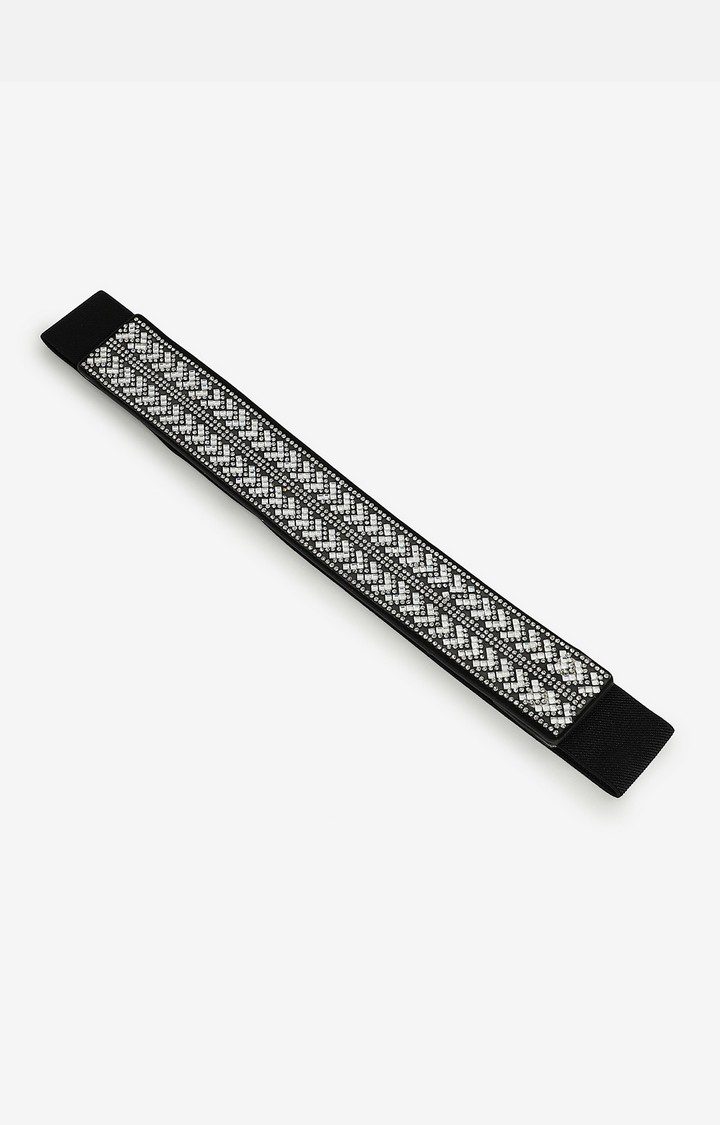 Women's Silver Textured Single Clothing Accessory