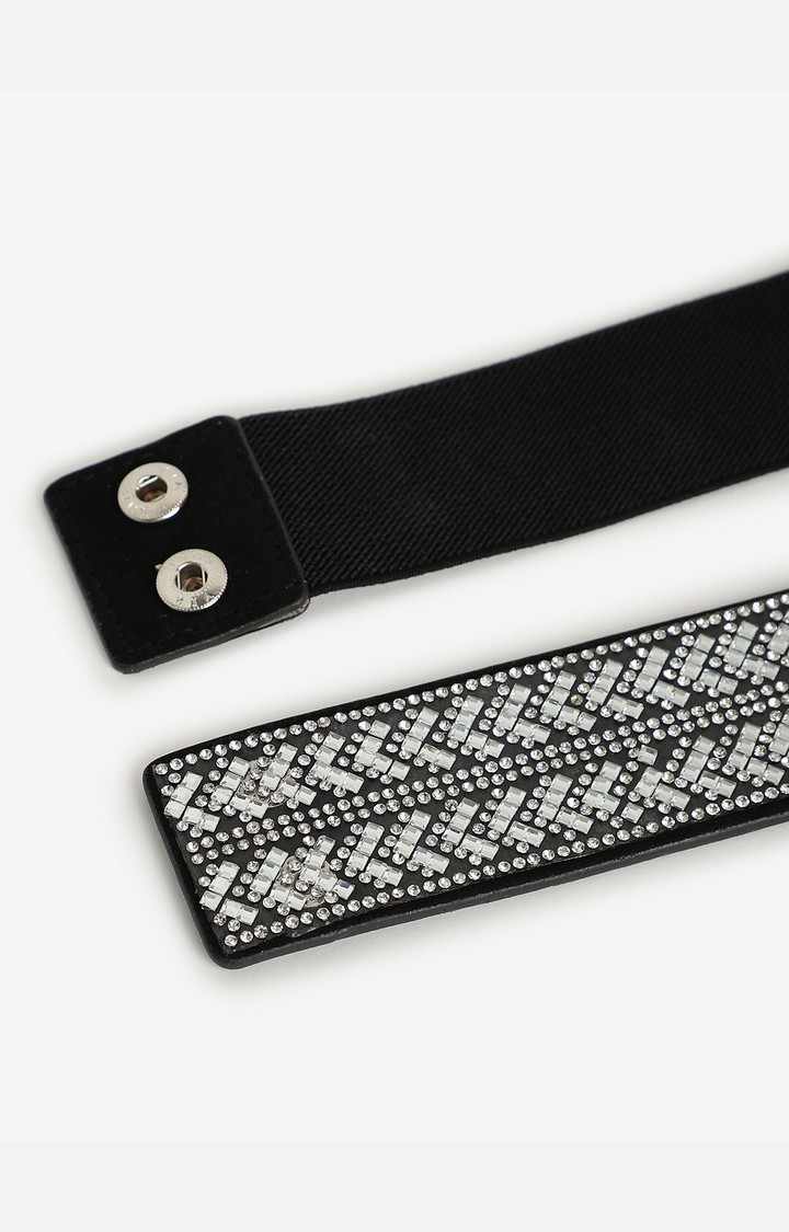 Women's Silver Textured Single Clothing Accessory