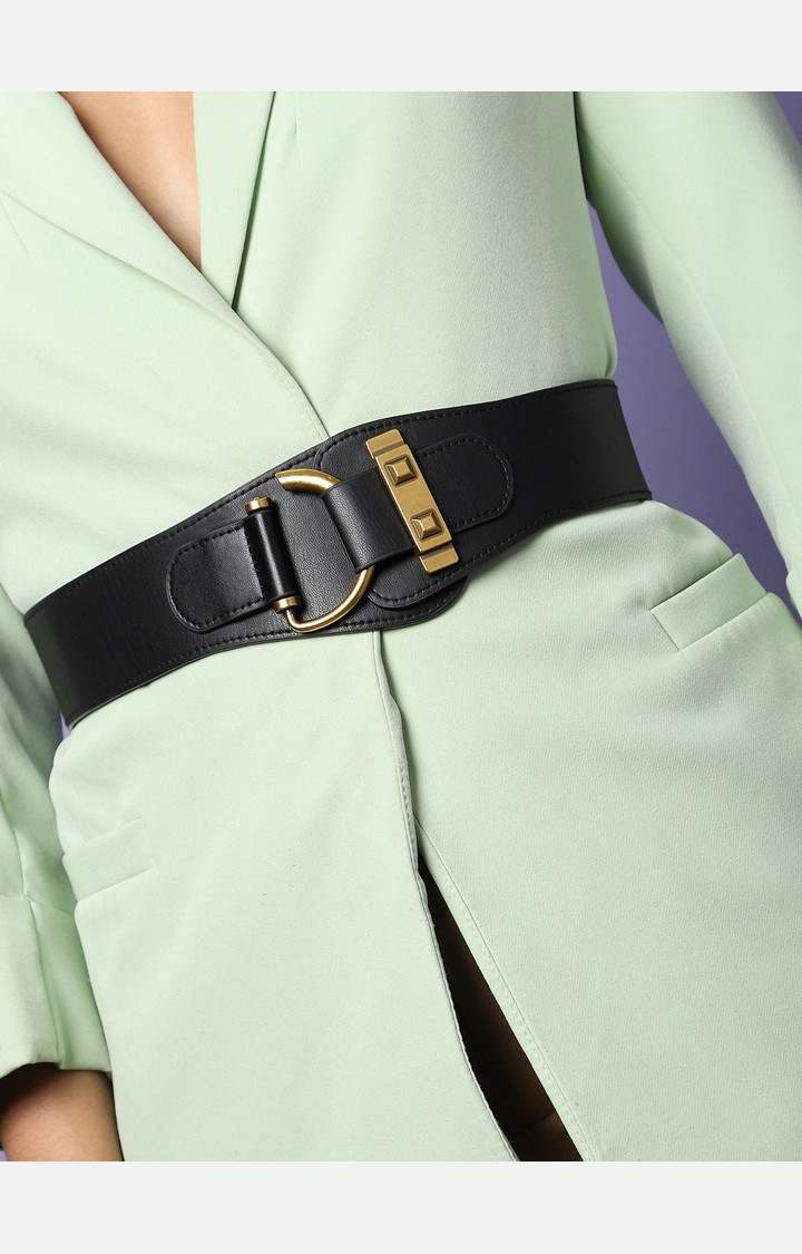 Haute Sauce By Campus Sutra Black Solid Single Clothing Accessory