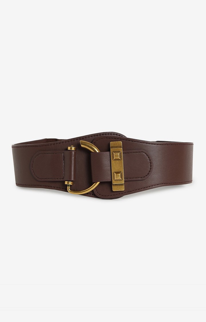 Women's Brown Solid Single Clothing Accessory
