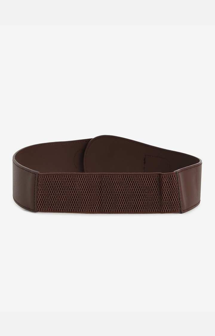 Women's Brown Solid Single Clothing Accessory