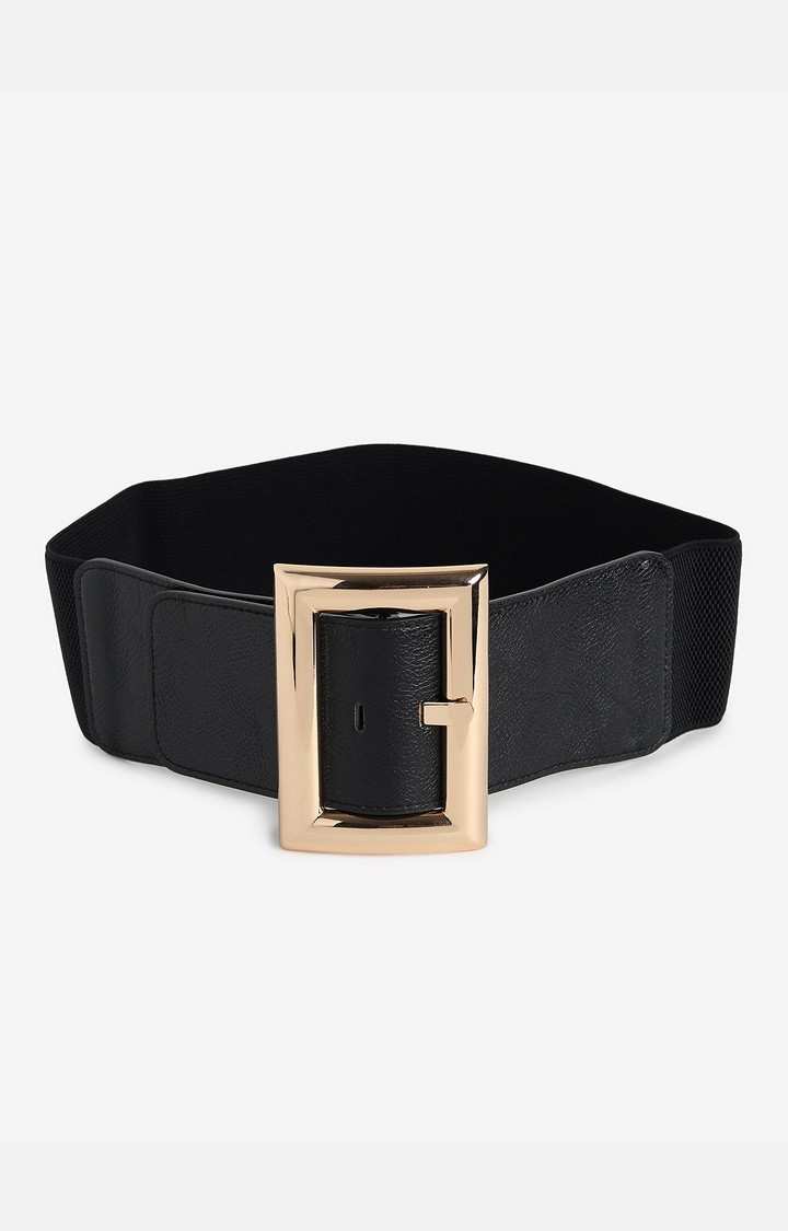 Women's Black Solid Single Clothing Accessory