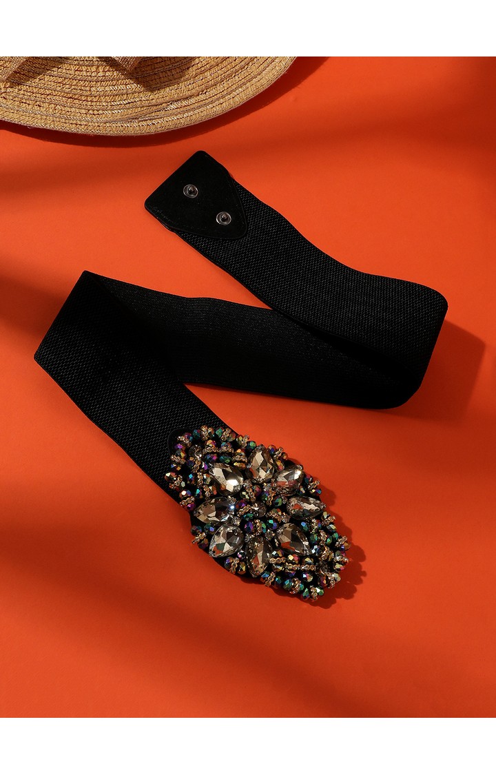 Haute Sauce By Campus Sutra Black Embellished Single Clothing Accessory
