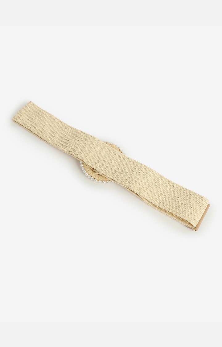Haute Sauce By Campus Sutra Cream Woven Design Single Clothing Accessory