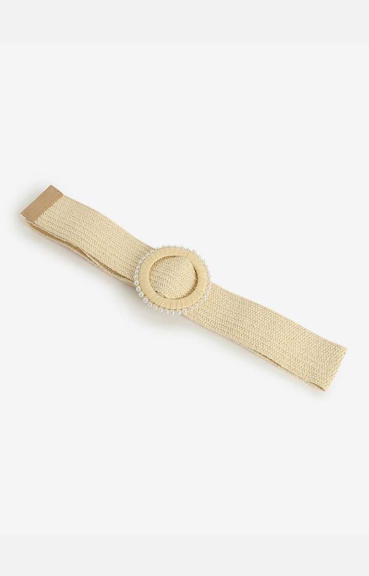 Haute Sauce By Campus Sutra Cream Woven Design Single Clothing Accessory