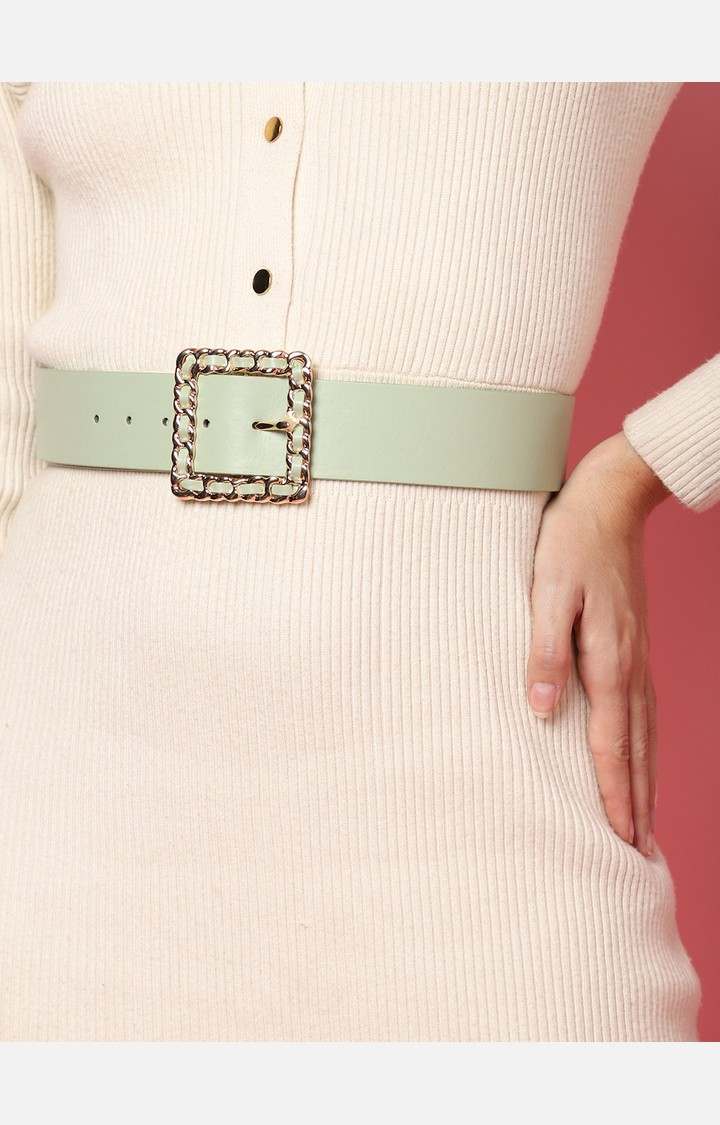 Women's Green Solid Single Clothing Accessory