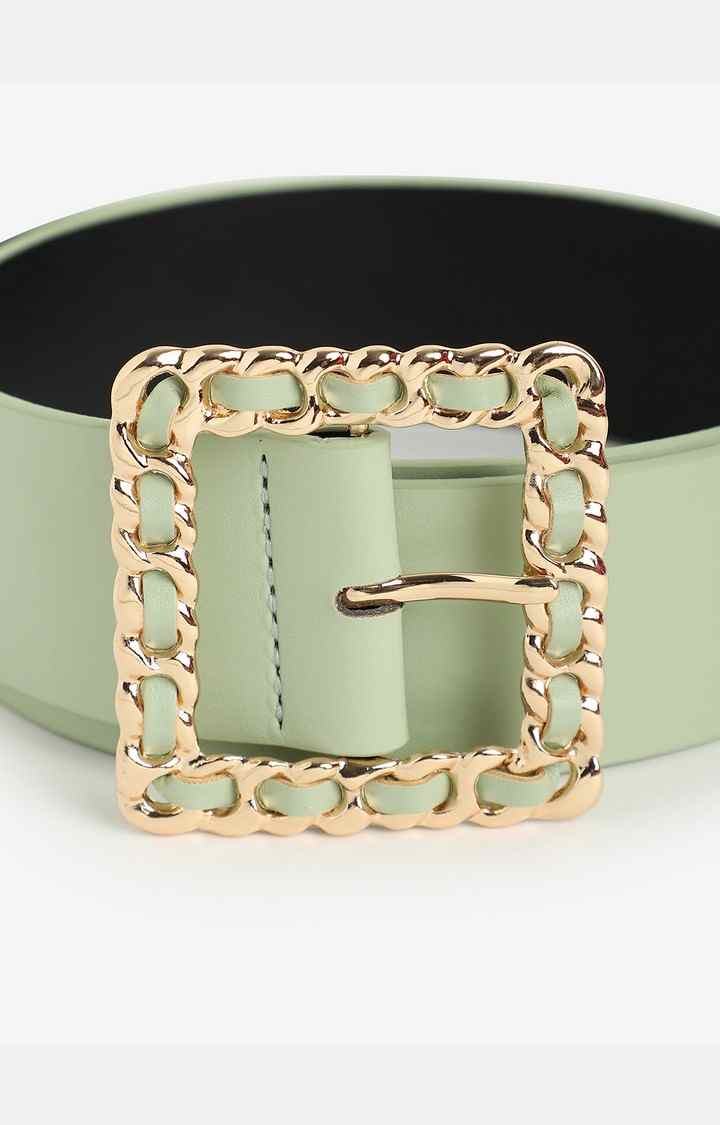 Women's Green Solid Single Clothing Accessory