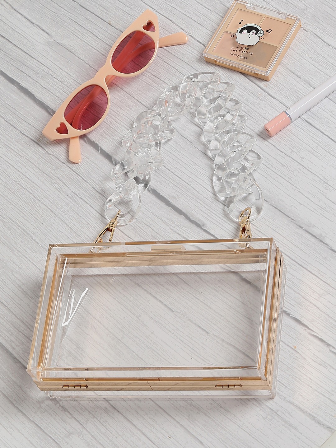 Haute Sauce By Campus Sutra Transparent Pu Clutch Bags