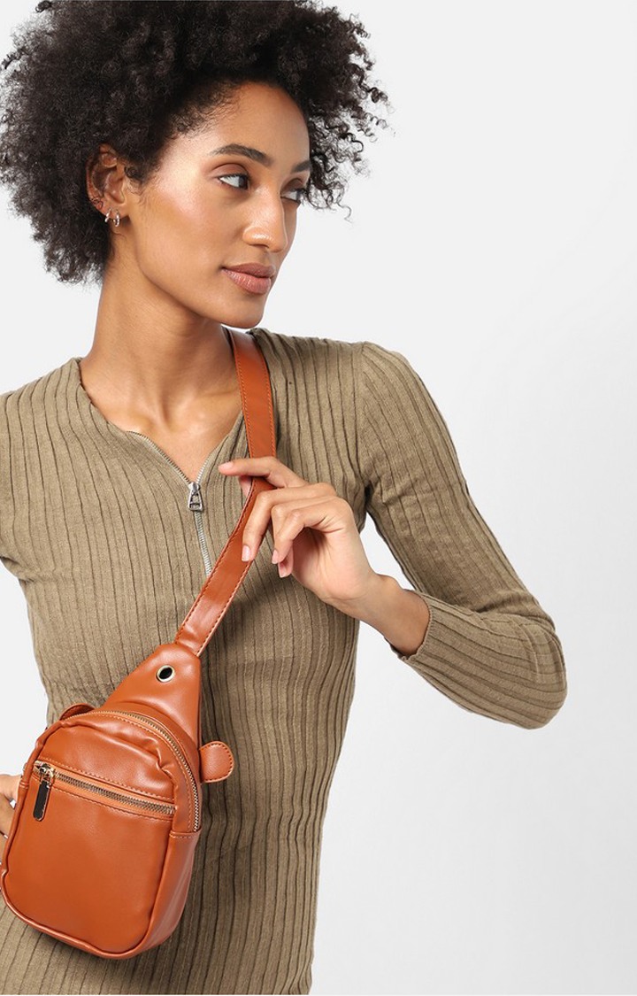 Women's Brown Waist bag