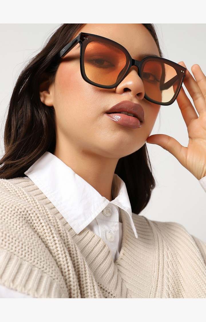 Haute Sauce By Campus Sutra Women Oversized Sunglasses With Polarised Lens
