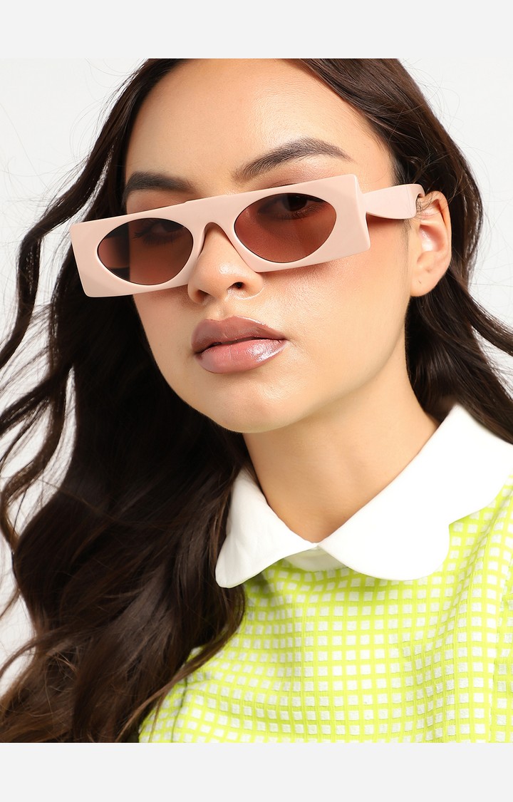 Haute Sauce By Campus Sutra Women Rectangle Sunglasses With Polarised Lens