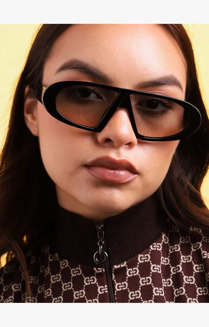 Haute Sauce By Campus Sutra Unisex Mirrored Lens & Black Other Sunglasses With Polarised Lens