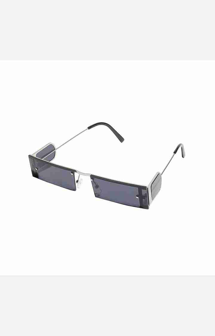 Haute Sauce By Campus Sutra Unisex Black Lens & Black Rectangle Sunglasses With Polarised Lens