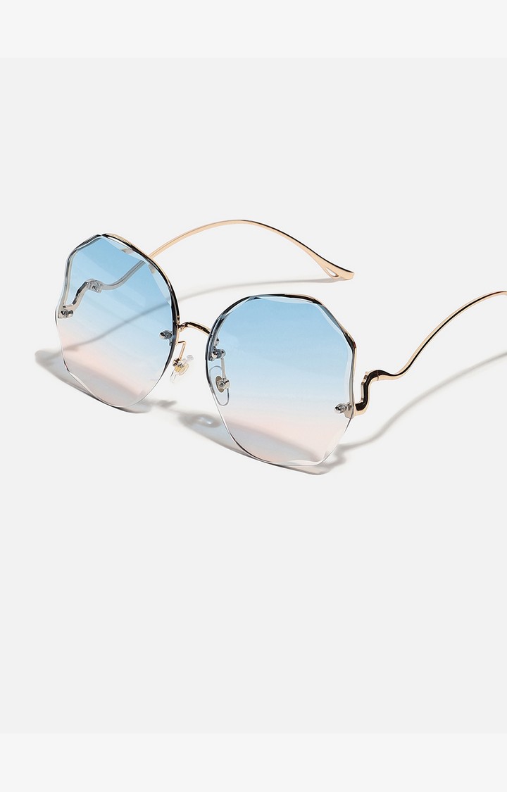 Haute Sauce By Campus Sutra Women Mirrored Lens Round Sunglasses With Polarised Lens