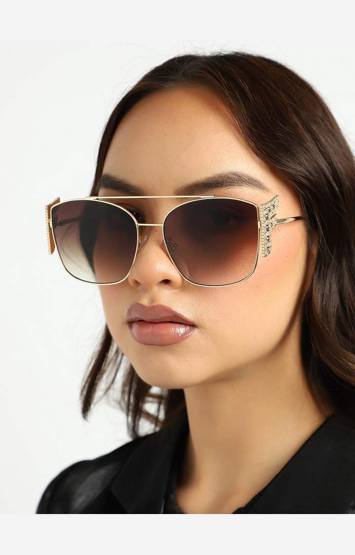 Haute Sauce By Campus Sutra Women Oversized Sunglasses With Polarised Lens