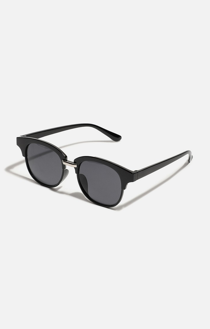 Haute Sauce By Campus Sutra Unisex Black Lens & Black Wayfarer Sunglasses With Polarised Lens