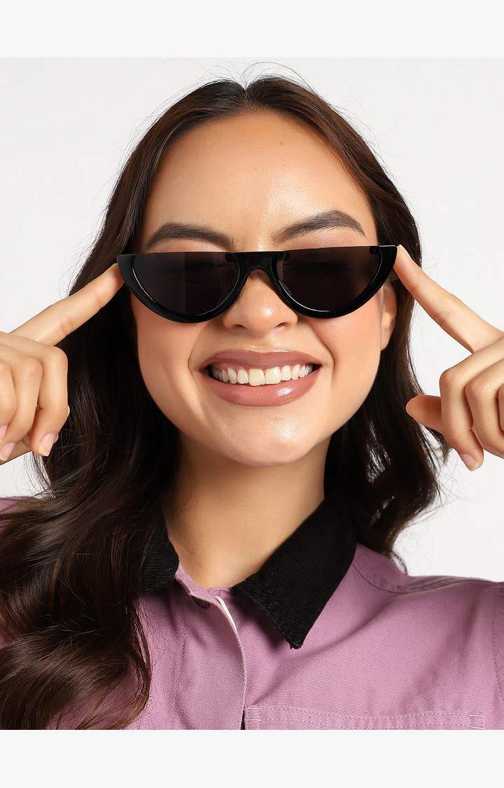 Haute Sauce By Campus Sutra Unisex Black Lens & Black Other Sunglasses With Polarised Lens