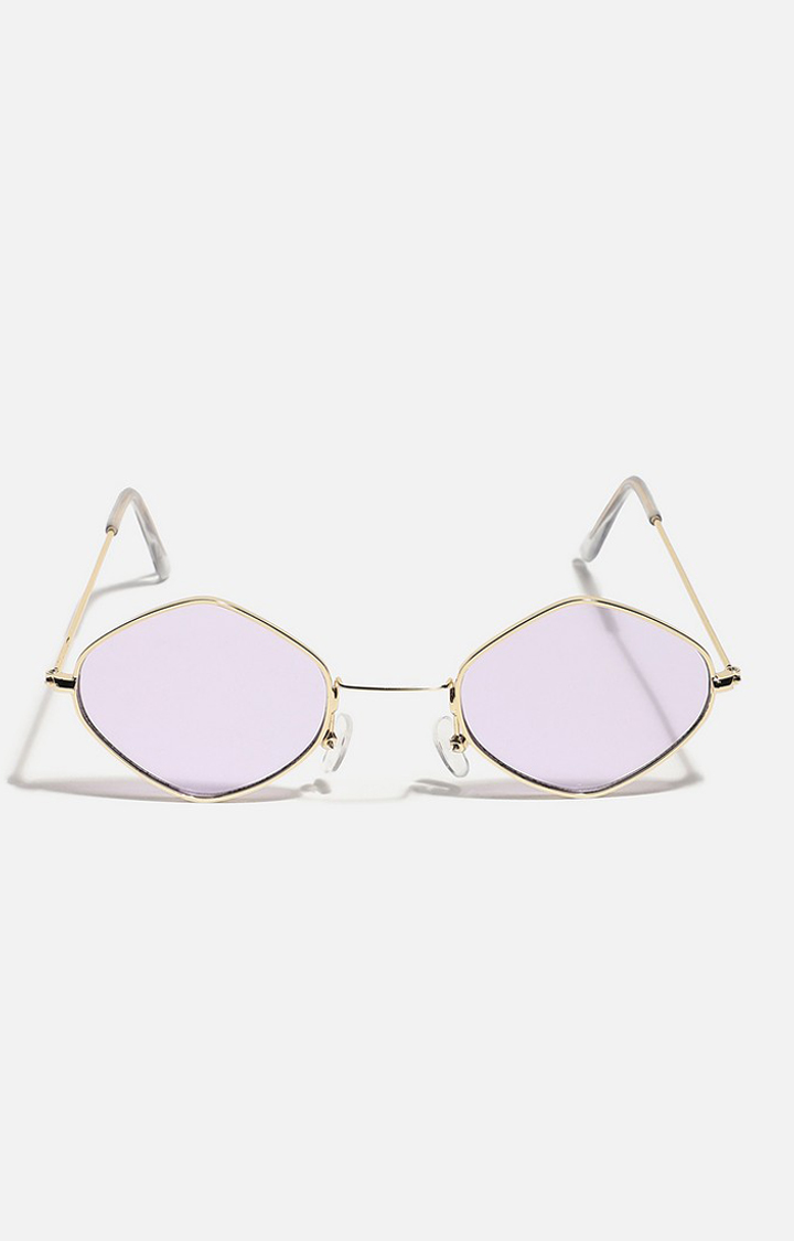 Haute Sauce By Campus Sutra Women Purple Lens & Gold-Toned Other Sunglasses With Polarised Lens