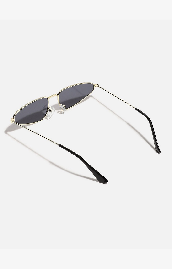 Haute Sauce By Campus Sutra Unisex Black Lens & Gold-Toned Other Sunglasses With Polarised Lens