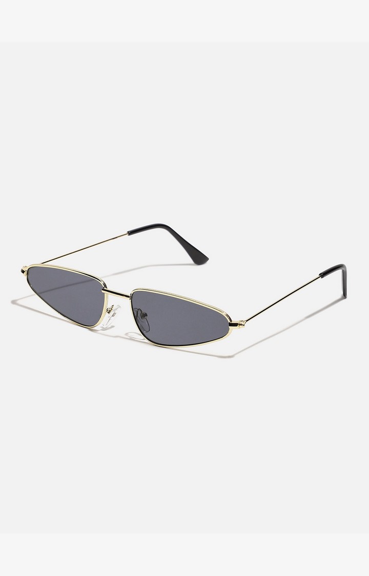 Haute Sauce By Campus Sutra Unisex Black Lens & Gold-Toned Other Sunglasses With Polarised Lens