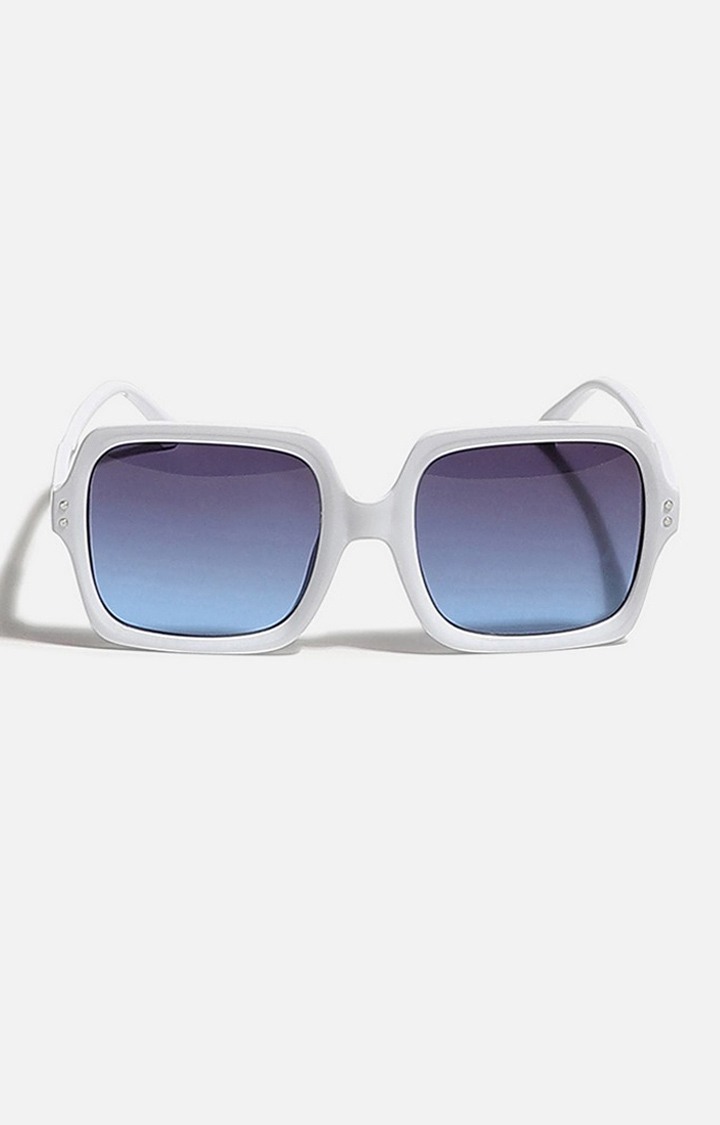 Haute Sauce By Campus Sutra Women Mirrored Lens Oversized Sunglasses With Polarised Lens
