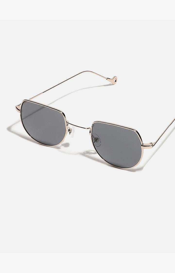 Haute Sauce By Campus Sutra Unisex Black Lens & Gold-Toned Other Sunglasses With Polarised Lens