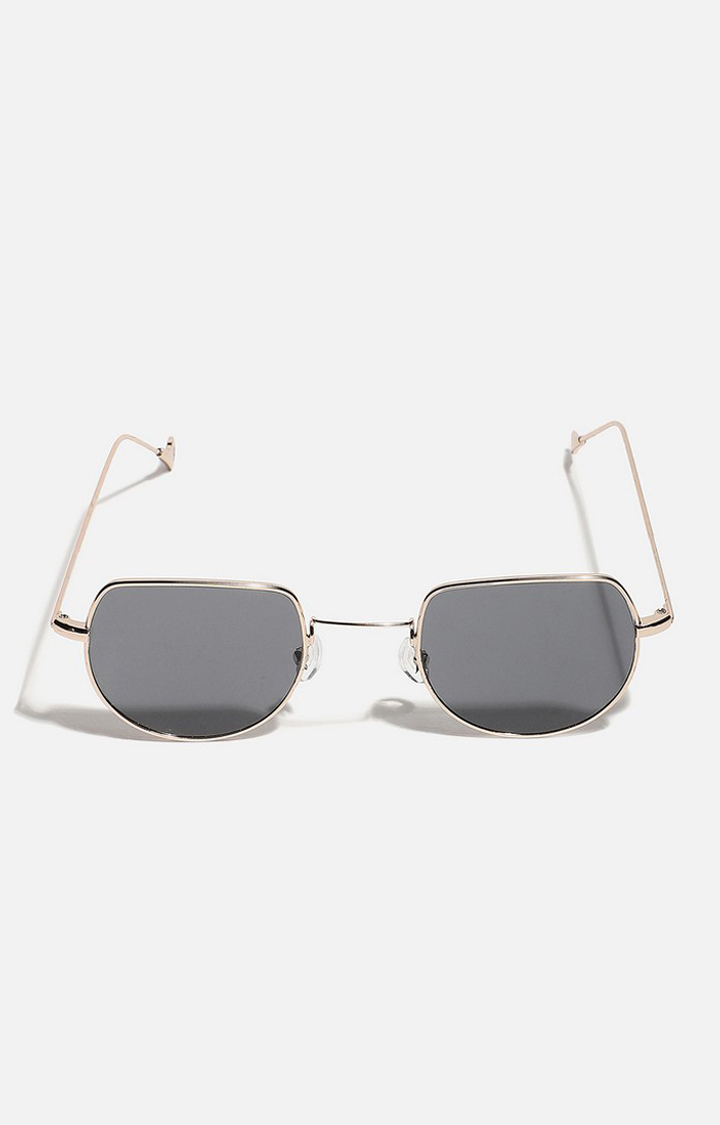 Haute Sauce By Campus Sutra Unisex Black Lens & Gold-Toned Other Sunglasses With Polarised Lens