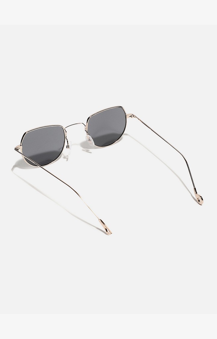 Haute Sauce By Campus Sutra Unisex Black Lens & Gold-Toned Other Sunglasses With Polarised Lens