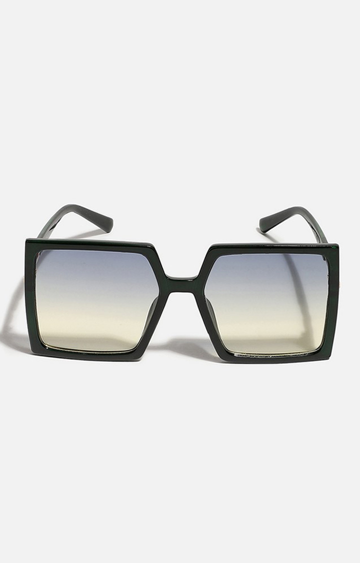 Haute Sauce By Campus Sutra Women Mirrored Lens & Black Rectangle Sunglasses Aw22_Hssg1354