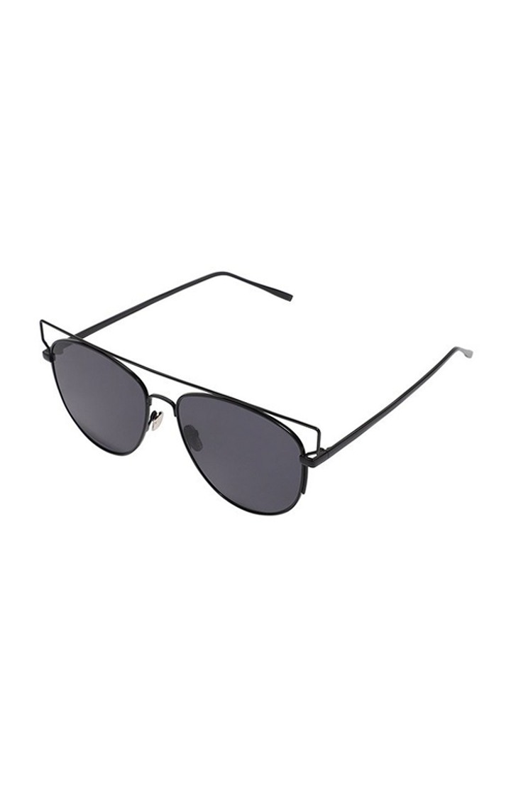 Haute Sauce By Campus Sutra Unisex Black Lens & Black Wayfarer Sunglasses With Polarised Lens