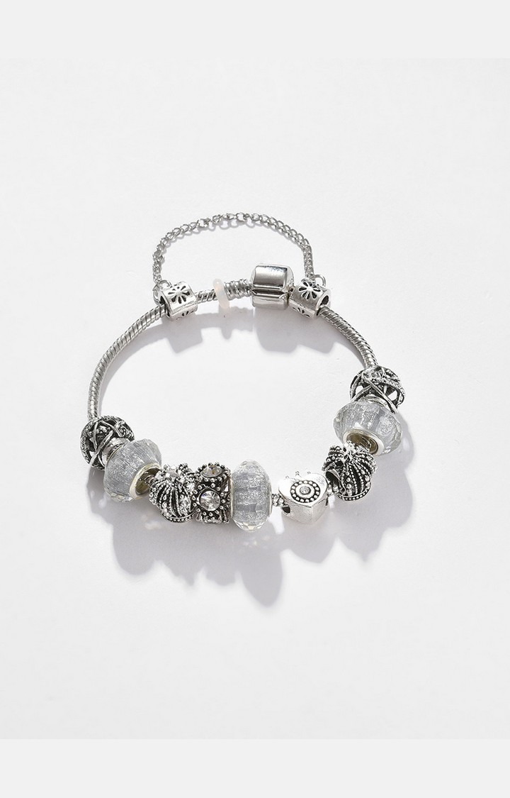 Women's Silver Metal Watch & Bracelet Gift Set