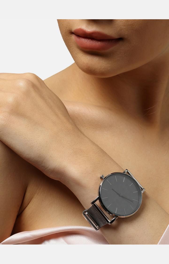 Women's Black Printed Analogue Watch
