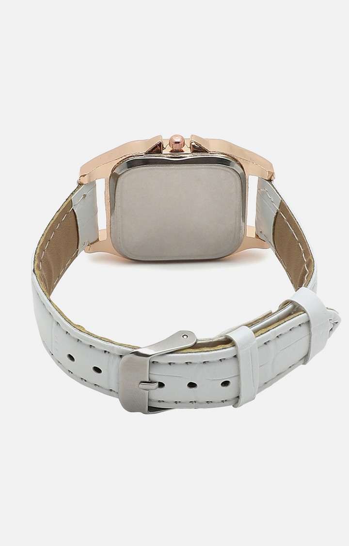 Women's White Dial & White Analogue Watch