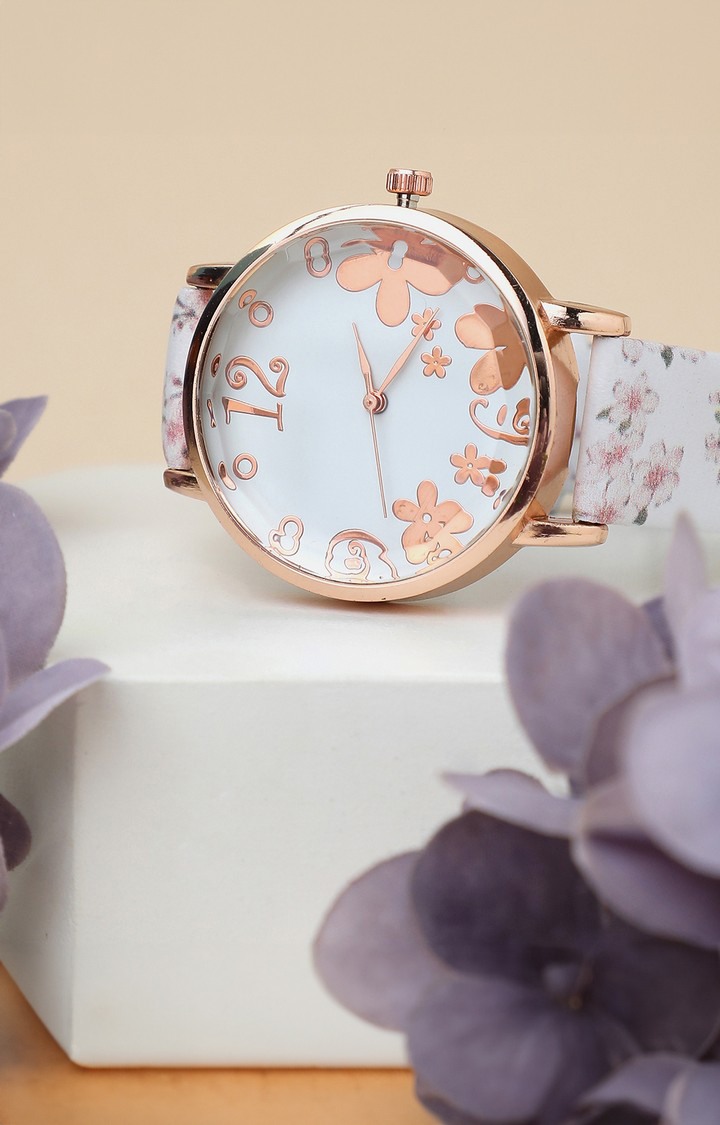 Women's Printed Dial Analogue Watch