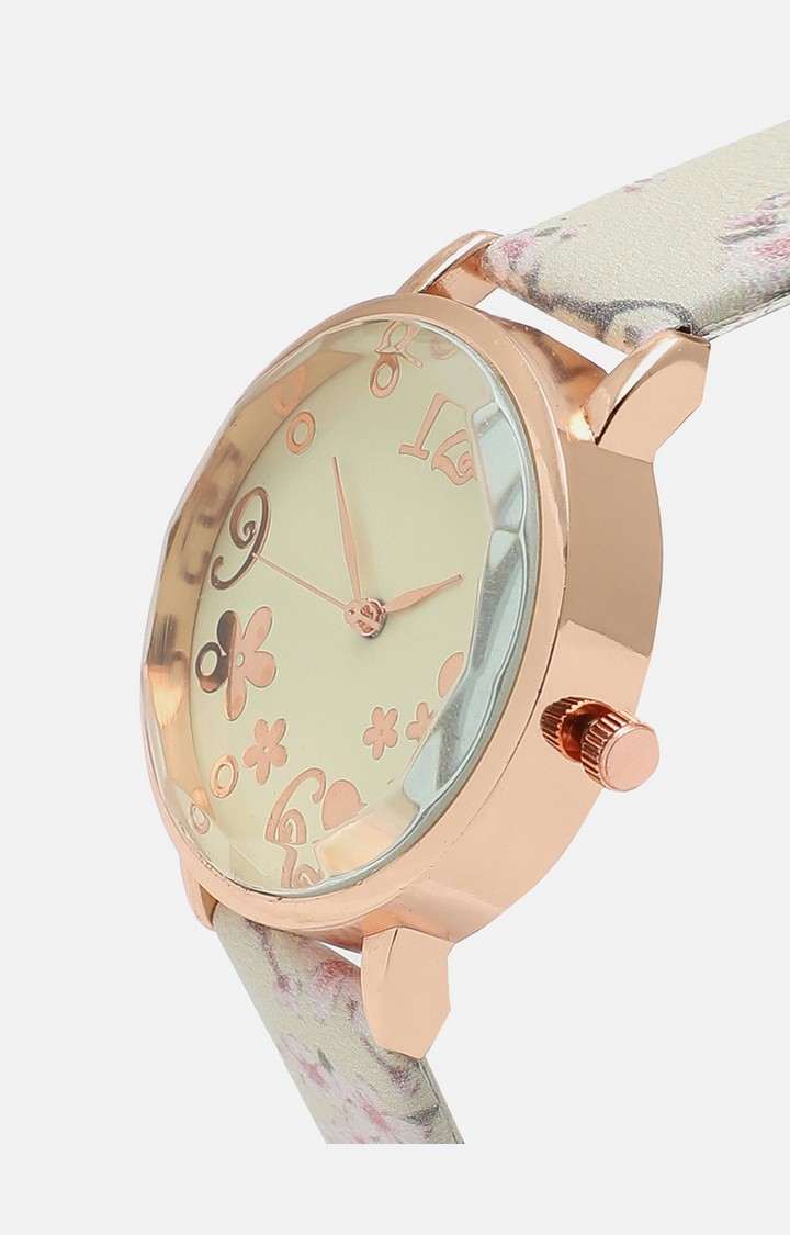 Women's Beige Analogue Watch