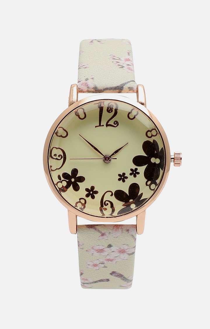 Women's Beige Analogue Watch