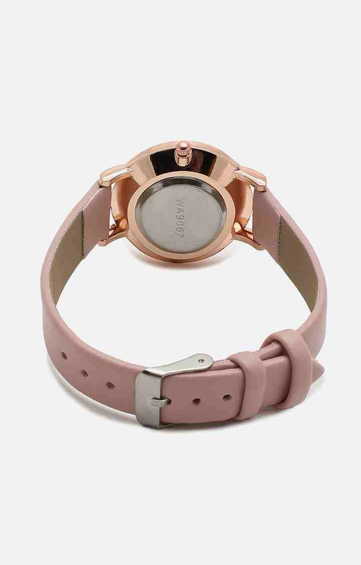 Women's Pink Dial Analogue Watch