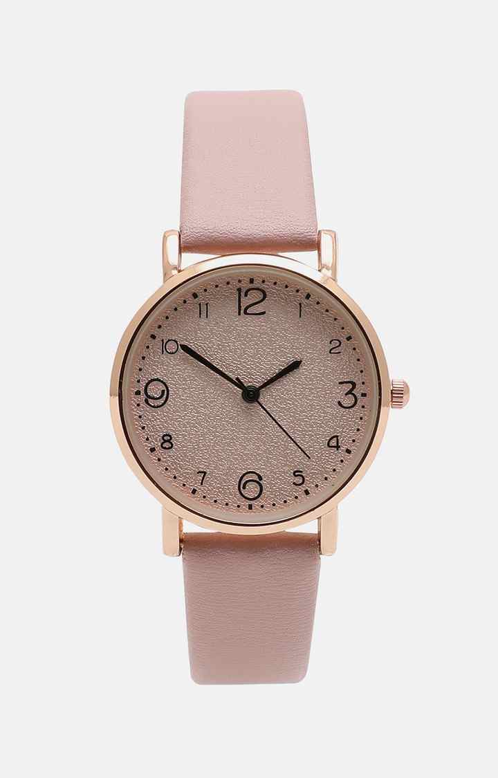 Women's Pink Dial Analogue Watch