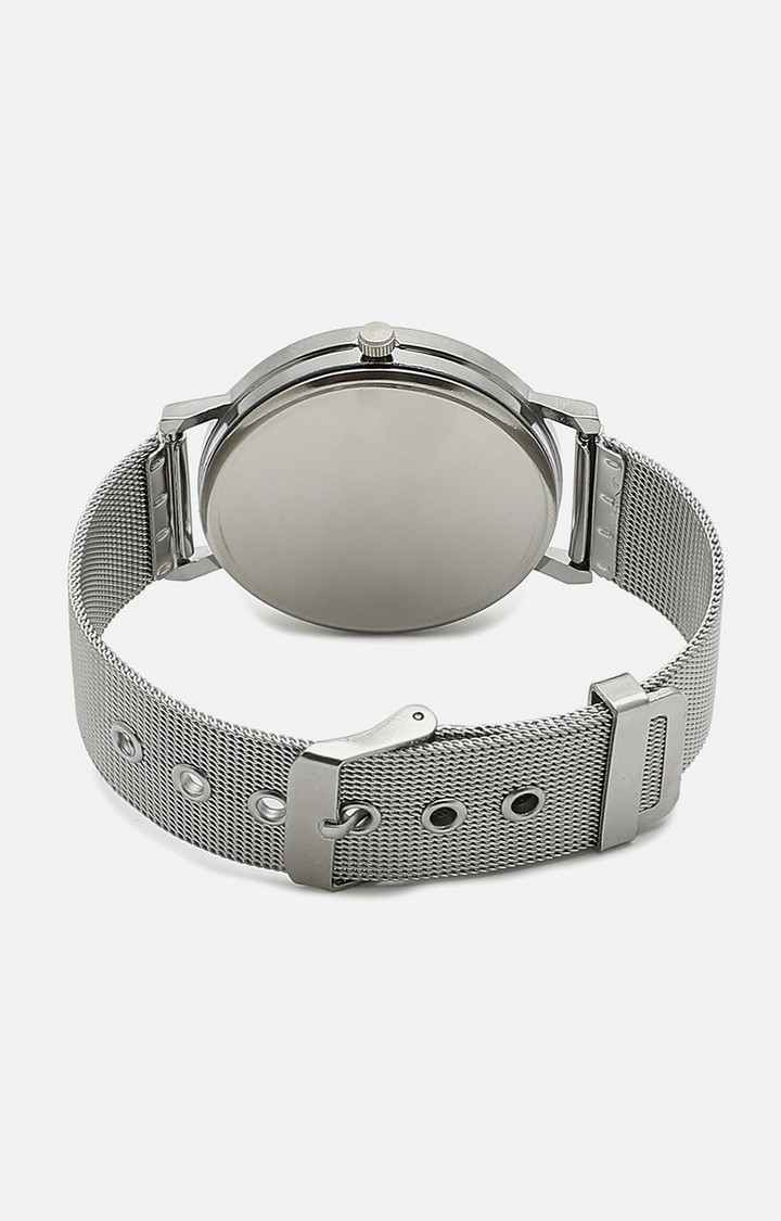 Women's White Dial & Silver Analogue Watch