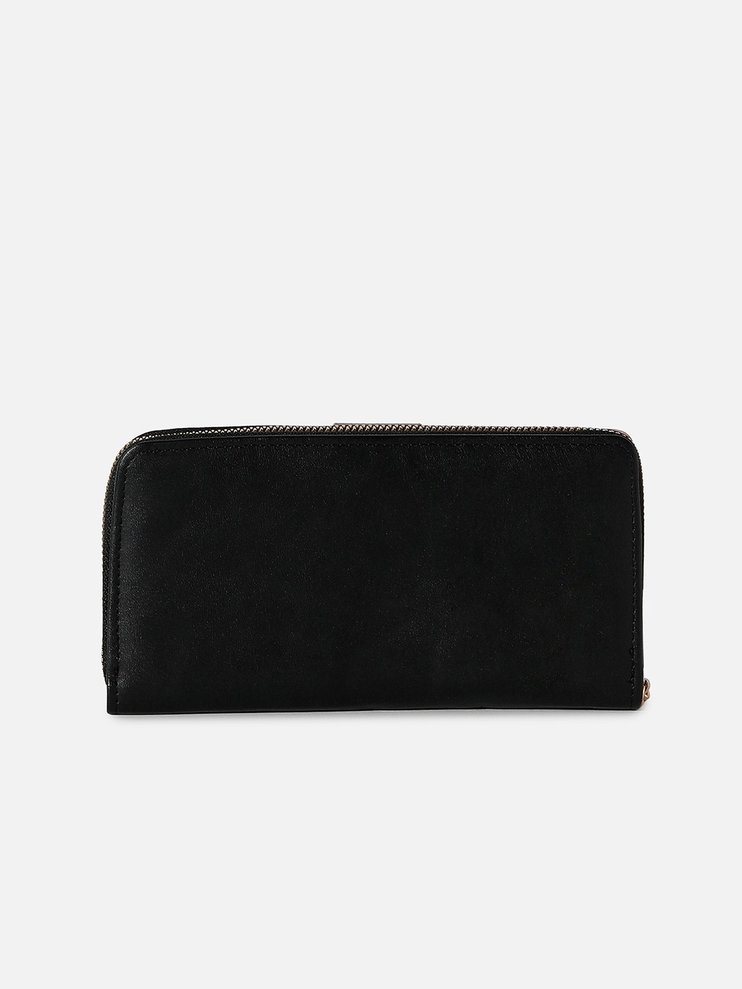 Haute Sauce By Campus Sutra  Women Black Textured Pu Two Fold Wallet