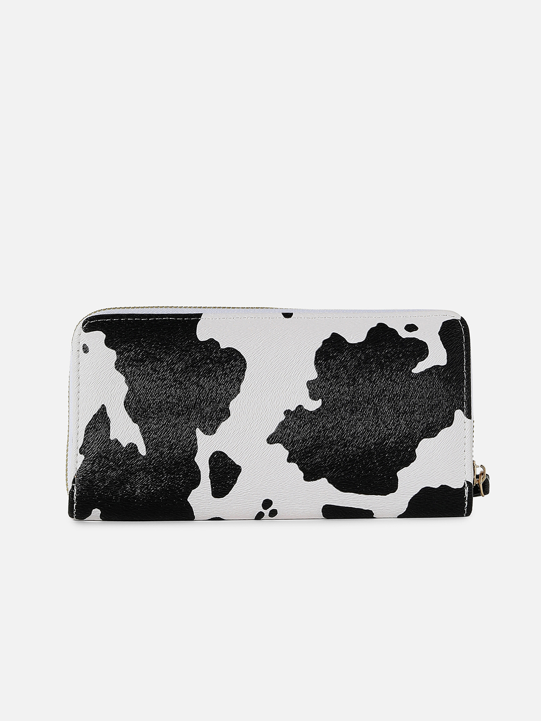 Haute Sauce By Campus Sutra  Women White &amp; Black Abstract Printed Pu Zip Around Wallet