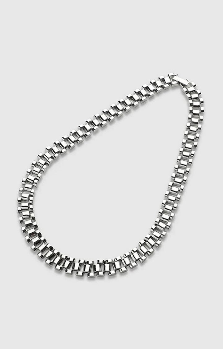 French Accent Silver-Plated Statement Chain