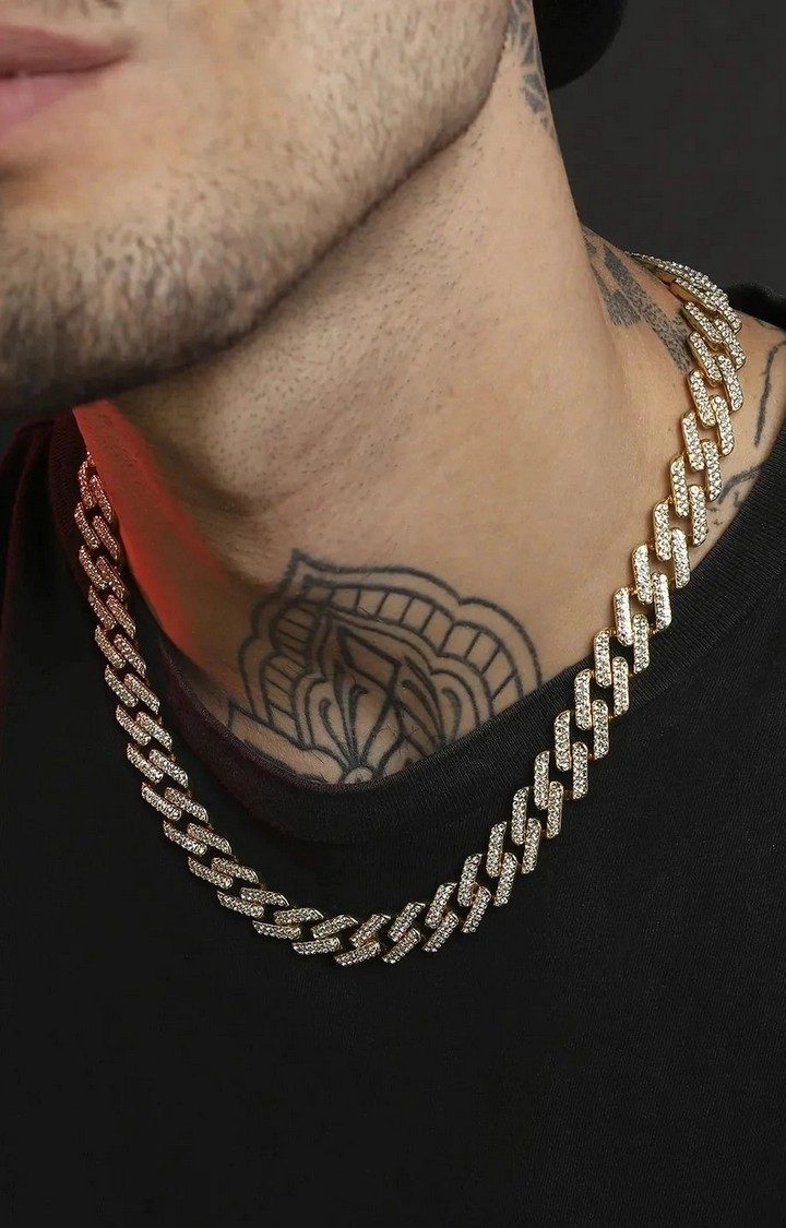French Accent Men Gold-Plated Chain