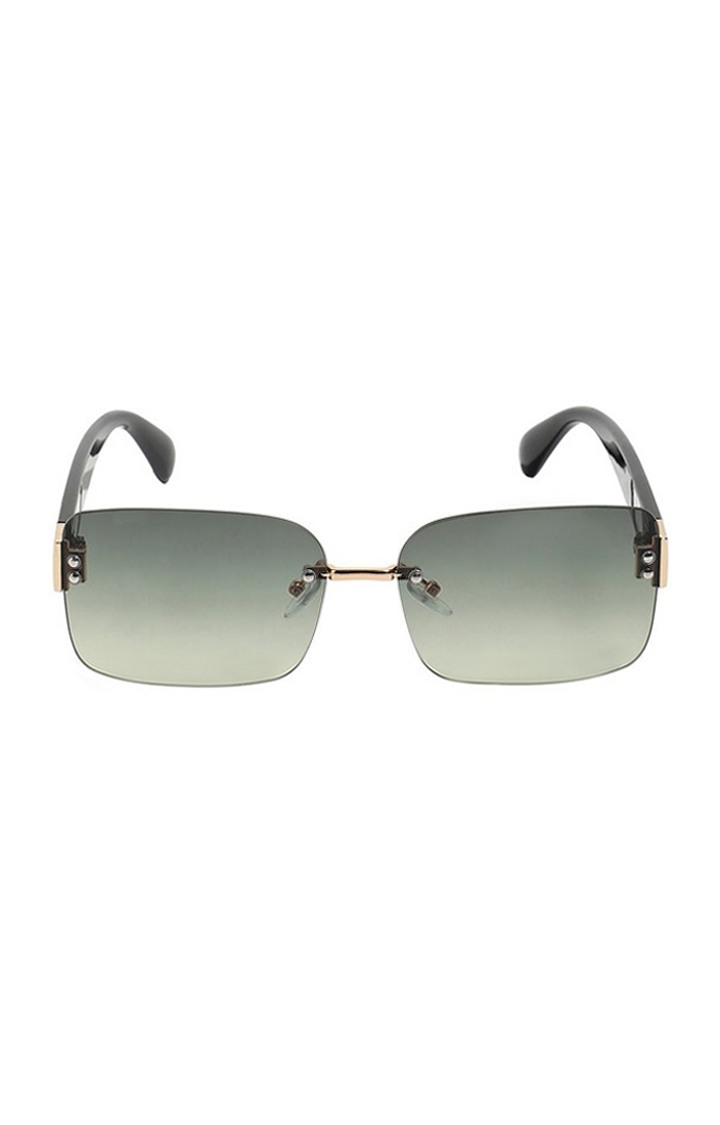 French Accent By Campus Sutra Men Grey Lens & Black Square Sunglasses With Uv Protected Lens Aw23_Fasg1004