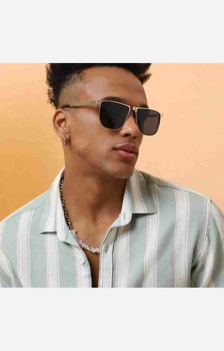 French Accent By Campus Sutra Men Lens & Wayfarer Sunglasses With Uv Protected Lens Aw23_Fasg1019