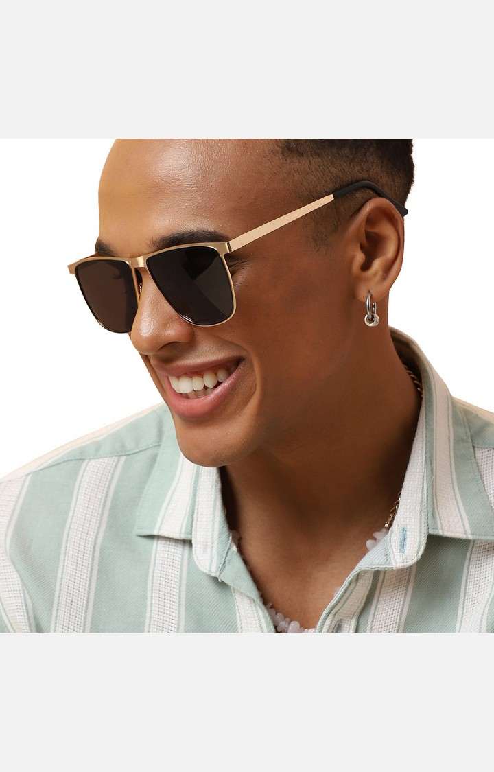 French Accent By Campus Sutra Men Lens & Wayfarer Sunglasses With Uv Protected Lens Aw23_Fasg1019